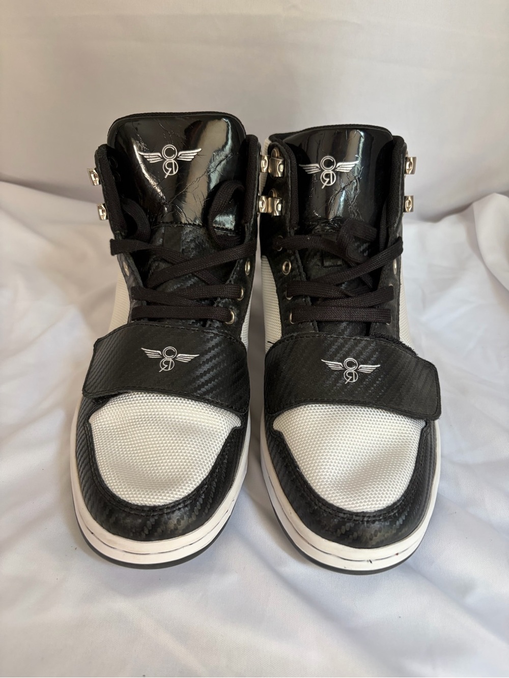 Creative Recreation Black and White High-Top Sneakers